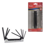 Jogo Chave Torx T9 A T40 Com Furo Guia Tipo Canivete Corneta