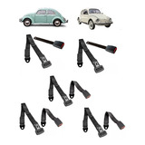 Jogo Cinto De Segurança Modelo Original Fusca Preto 5 Pcs