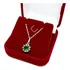Jogo Colar 45cm Pingente Zircônia Verde Esmeralda Prata 925