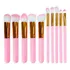 Jogo Com 10 Pinceis Pra Make Alta Precisao Tendencia estojo Cor Rosa