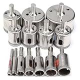 JOGO COM 15 BROCAS DIAMANTADAS 6 50MM VIDRO CERAMICA PISO