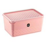 Jogo Com 3 Potes Multiuso Com Tampa 3 Litros Rosa Cozinha Uz