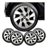 Jogo Com 4 Calotas Aro 15 Original Prata Plástico ABS Resistente Acabamento Premium Inclui Emblemas E Fixação Por Parafusos