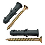 Jogo Com 50 Parafusos Parede Bucha 6mm Com Anel