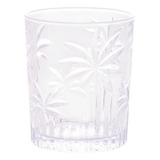 Jogo Com 6 Copos Baixo De Vidro Palm Tree 340ml Cor Transparente