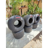 Jogo Com 6 Pneus Traseiros 11x7 10 5 Mg Vermelho Kart Aro 5