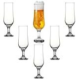 Jogo Com 6 Taças De Vidro Para Cerveja Chopp Bebidas Drinks Sofisticada Resistente Design Moderno Pegada Confortavel Presente