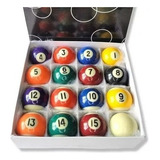 Jogo Completo Bilhar Sinuca Bolas 50mm Branca 54 Mm Giz