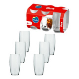 Jogo Copo Agua E Suco Vidro Nadir Oca 300ml Kit 6 Pecas