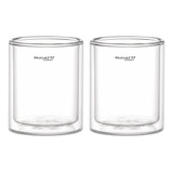 Jogo Copo De Whisky 2un Vidro Parede Dupla 300ml Bugatti