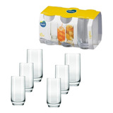 Jogo Copo Lights Agua Suco Vidro Long Drink 300ml Kit 6 Un