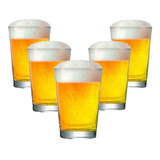 Jogo Copos Cerveja E Drinks Caldereta De 300ml Vidro Pcs 6