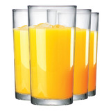 Jogo Copos Long Drink Água Suco Multiuso 255ml Kit 4 Peças