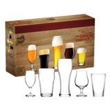 Jogo Copos Taças Vidro Cerveja Chopp Chope Kit 5 Pçs