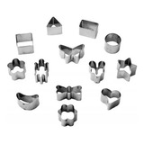 Jogo Cortador Para Mini Petit Four Kit Com 13 Unidades Inox