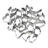 Jogo Cortador Petit Four inox 20 Pç Inox Biscoito Massas