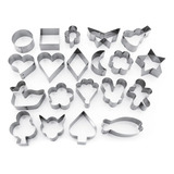 Jogo Cortador Petit Four inox Pacote Com 20 Pç Inox