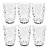 Jogo De 06 Copos Clear Verre 340ml Água Suco Mimo Style Cor Transparente