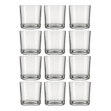 Jogo De 12 Copos De Vidro Para Whisky Bar Rocks 265ml Nadir