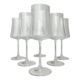 Jogo De 6 Taças Para Vinho Tinto Em Cristal Bohemia 460ml