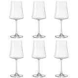 Jogo De 6 Taças Xtra Vinho Branco Cristal 360ml A23 5cm