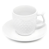 Jogo De 6 Xícaras Com Pires Café Brixton 65ml Porcelana