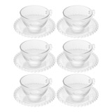 Jogo De 6 Xicaras De Chá 180ml De Cristal Pearl Wolff 27900