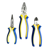 Jogo De Alicates Com 3 Corte Universal Bico Longo Diagonal