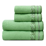 Jogo De Banho 4 Oliva Appel Cor Verde Folha