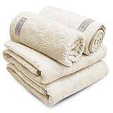 Jogo De Banho 4 Peças Romance Dohler Aveludada 100 Algodão Toalha Fio Penteado Coração Borboleta Bege 10550