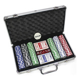 Jogo De Baralho E Fichas Para Poker Dados Com Maleta Prata