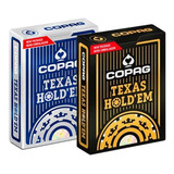 Jogo De Baralho Poker Texas Hold em Cj 02 Preto azul