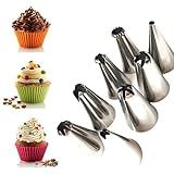Jogo De Bicos Para Confeitar De Aço Inox 24 Peças Diferentes Decorações De Bolos Cupcakes Tortas E Biscoitos Sobremesas Glace Chantilly Aniversário Casamento Festas