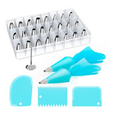 Jogo De Bicos Para Confeitar Em Inox kit Com 24 Peças 