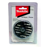 Jogo De Bits 10 Peças Estojo Giratório D 15693 Makita