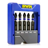 Jogo De Bits Irwin De Impacto Power Bit Ph2 49mm Com 5 Peças