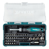 Jogo De Bits Soquetes Chave Manual Com 47 Peças Makita Novo
