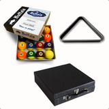 Jogo De Bolas Buffalo Sinuca 54mm Estojo Preto Triângulo