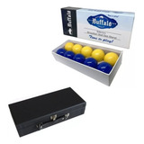 Jogo De Bolas Mata Mata 54mm Sinuca Bilhar Estojo Preto