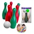 Jogo De Boliche 6 Pinos E 2 Bolas Infantil Pequeno Plástico