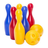 Jogo De Boliche Brinquedo Infantil 16 Cm 2 Bolas 6 Pinos