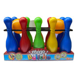 Jogo De Boliche Brinquedo Infantil C 10pinos 2 Bolas 30cm