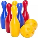 Jogo De Boliche Infantil 08 Peças Brinquedo Educativo Para Crianças Coordenação Motora