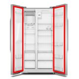 Jogo De Borrachas Gaxeta General Eletric  GE  Gsz25w Geladeira Refrigerador Side By Side 36x166 50X166