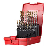 Jogo De Broca Aço Rápido 1 0 A 10 Mm tin A002 19 Pç Dormer