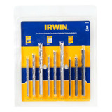 Jogo De Brocas 9 Pçs Irwin Metal Concreto Madeira 5 A 8mm