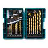 Jogo De Brocas Hss tin Makita Com 19 Peças D 67527