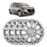 Jogo De Calotas Aro 14 Hyundai Hb20 Com Emblemas