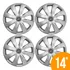 Jogo De Calotas Esportivas Prime 14 Silver + Emblema Vw/vol