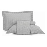 Jogo De Cama Casal Toque Acetinado Altenburg Slim Zinc 4 Pçs